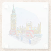 Elizabeth Tower, aka Big Ben ガラスコースター (裏面)