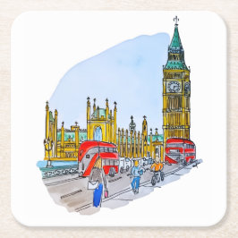 Elizabeth Tower, aka Big Ben スクエアペーパーコースター