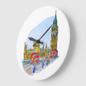 Elizabeth Tower, aka Big Ben ラージ壁時計 (傾斜)