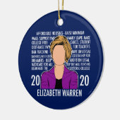 Elizabeth Warren 2020プラットフォーム民主的な議論 セラミックオーナメント (左)