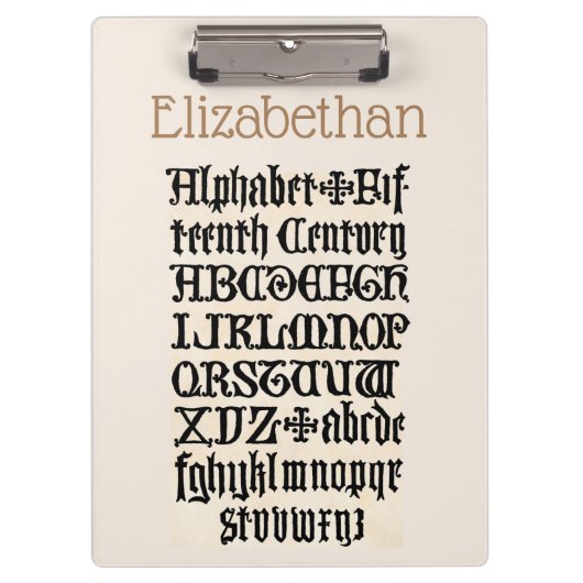Elizabethanクリップボード クリップボード (正面)