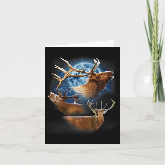 Elkおもしろい狩りシャツ – Elk Shirt Elk Howling At カード (正面)