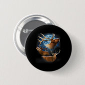 Elkおもしろい狩りシャツ – Elk Shirt Elk Howling At 缶バッジ (正面&裏面)