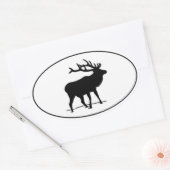 Elkアイコン楕円ロゴ 楕円形シール (封筒)