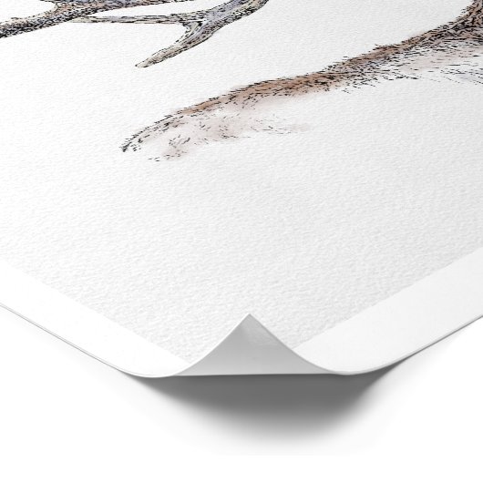 Elkインクと水色 ポスター (角)