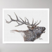 Elkインクと水色 ポスター (正面)