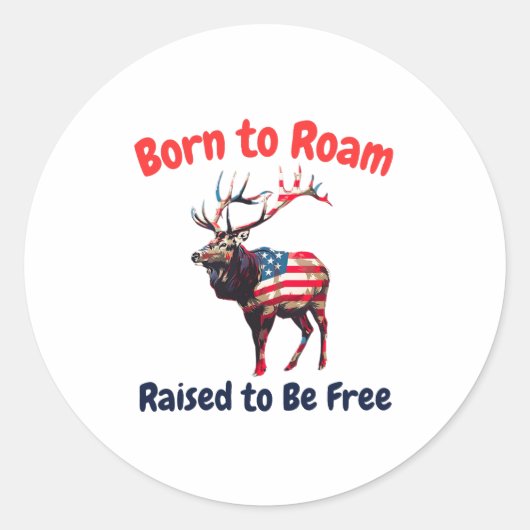 Elk Flag America ラウンドシール (正面)