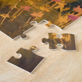 Elk Forest Watercolor Landscape ジグソーパズル (側面)