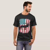 Elk Hunting Patriotic American Flag Tシャツ (正面フル)