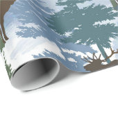 Elk in the Winter Forest ラッピングペーパー (ロールコーナー)