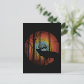 ELK IN THE WOODS FOREST ポストカード (スタンド正面)