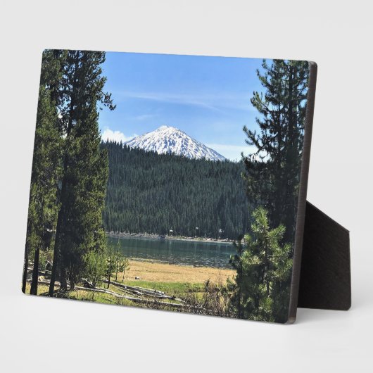 Elk Lake with山Vecheror, OR フォトプラーク (側面)
