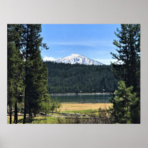 Elk Lake with山Vecheror, OR ポスター