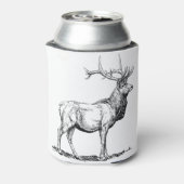 Elk Moose Deer Head Animal Hunting Antlers 缶クーラー (缶裏面)