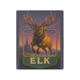 Elk Sign メタルプリント
