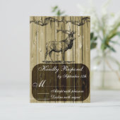 Elk Wildifers狩り結婚RSVPカード 出欠カード (スタンド正面)