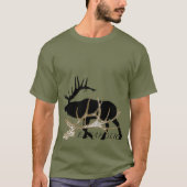 Elkaholicの側面図 Tシャツ (正面)