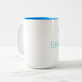 Elkhart湖、ウィスコンシン ツートーンマグカップ (正面左)