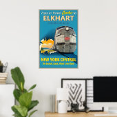 Elkhart Indiana New York Central Railroad Tops in ポスター (ホームオフィス)