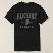 Elkhart Indiana State Map Pride Gift Pullover Tシャツ (デザイン正面)
