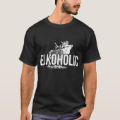 Elkoholicの狩りの常習の素晴らしいアウトドアのTシャツ Tシャツ (正面)