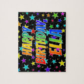 「ELLA」名、おもしろい「ハッピーバースデー」 ジグソーパズル (縦)