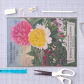 Ella Bainesのティッシュペーパーの旧式なシャクヤク 薄葉紙 (クラフト)