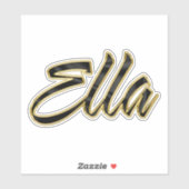 Ella black gold Lettering Aufkleber Sticker シール (シート)