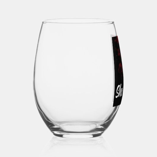 Ella es Amor ステムなしワイングラス (右)