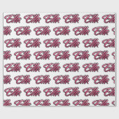 Ella faded pink personalisiertes Geschenkpapier ラッピングペーパー (フラット)
