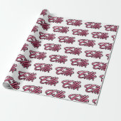 Ella faded pink personalisiertes Geschenkpapier ラッピングペーパー (アンロールド)