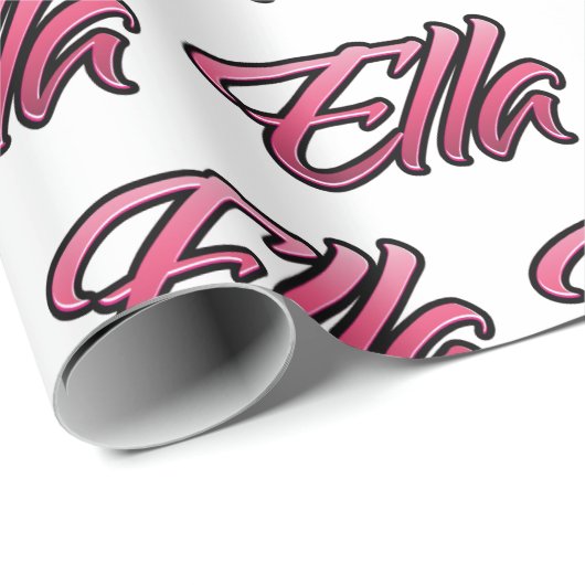 Ella faded pink personalisiertes Geschenkpapier ラッピングペーパー (ロールコーナー)