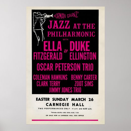 Ella Fitzgerald - Duke Ellington - Oscar Peterson ポスター (正面)