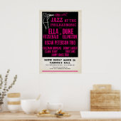 Ella Fitzgerald - Duke Ellington - Oscar Peterson ポスター (キッチン)
