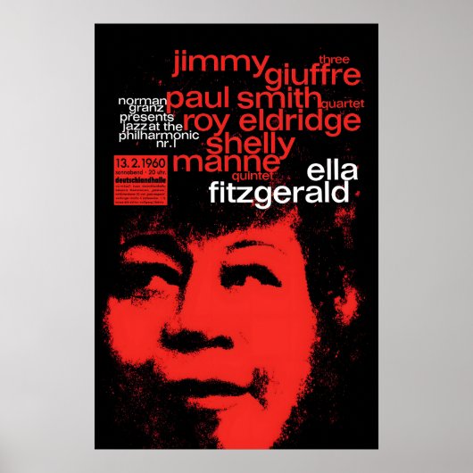 Ella Fitzgerald jazz poster - Ella in Berlin ポスター (正面)