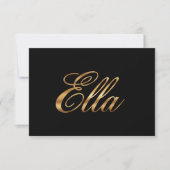 Ella gold Design Lettering Karte (正面)
