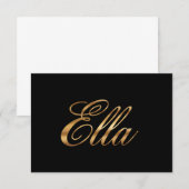Ella gold Design Lettering Karte (正面/裏面)