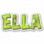Ella Name Kiwi Design Aufkleber Sticker シール (正面)