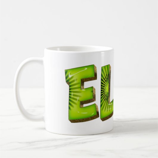 Ella Name Kiwi Style Tasse Teetasse Kaffeetasse コーヒーマグカップ (左)