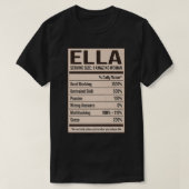 Ella Nutrition Facts Name Nickname Alias Title Fri Tシャツ (デザイン正面)