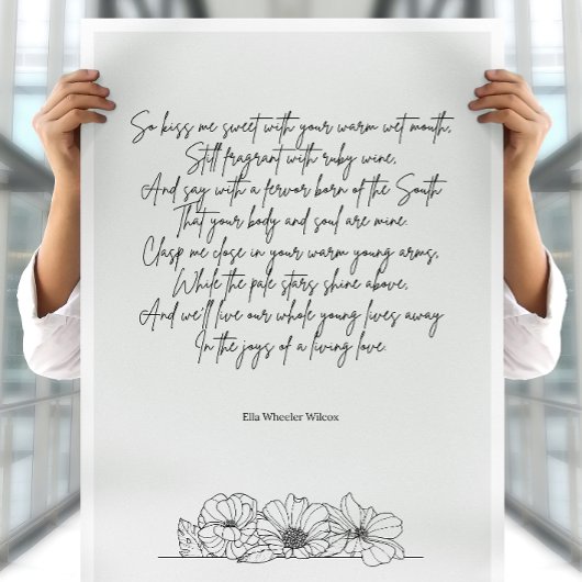 Ella Wheeler Wilcoxによるロマンチックな愛の詩 ポスター