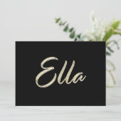Ella white gold Handwriting Karte カード (スタンド正面)