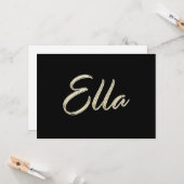 Ella white gold Handwriting Karte カード (正面/裏面インサイチュ)