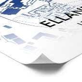 Elland Road Stadiumマップ – Home of Leeds 統一された FC ポスター (角)