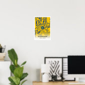 Elland Road Stadium Map, Home of Leeds 統一された FC ポスター (ホームオフィス)