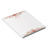 ELLEピンクの花が並エレガントぶ ノートパッド (アングル)