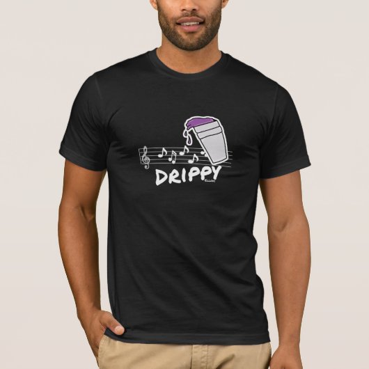 EllekiドリッピーカップTシャツ(白) Tシャツ (正面)
