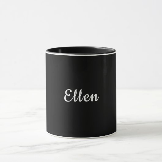 Ellen 名前 タイポグラフィー オーダーメイドギフト  マグカップ (中央)