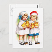 Ellen H. Clapsaddle:アヒルのある子供 ポストカード (正面/裏面)