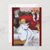 Ellen H. Clapsaddle:サンタを見る シーズンポストカード (正面/裏面)